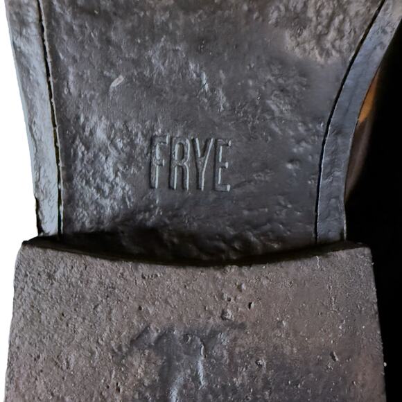 Frye Jayden Boots Womens Black Brown Leather Button StrapTall Size 6 - Picture 8 of 11